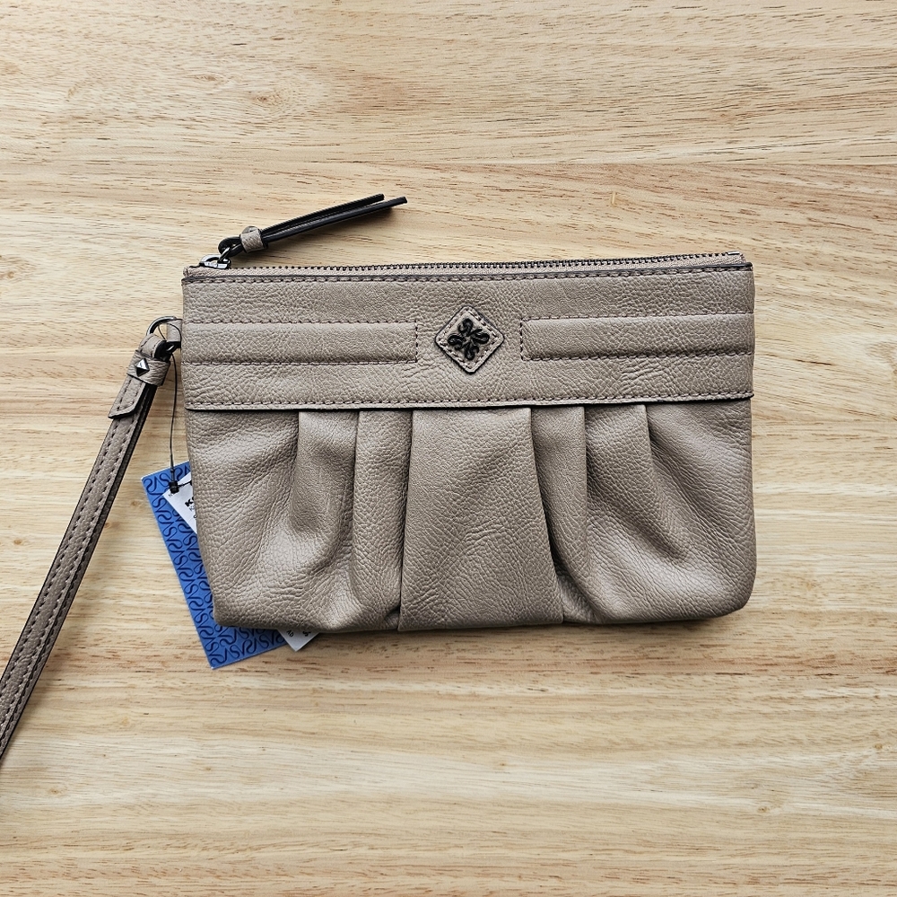 Simply Vera Wang Light Mushroom Wristlet